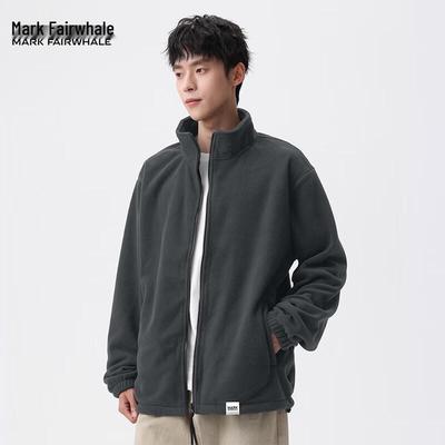 Mark Fairwhale Men's Stand Collar Fleece Jacket