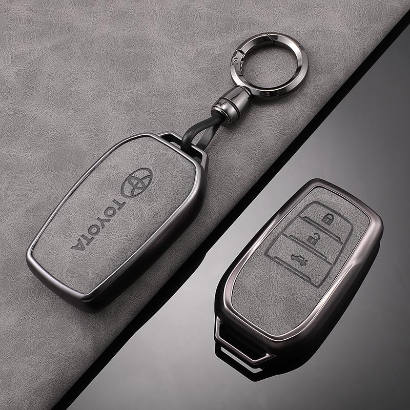 

Шкіряний чохол-футляр для ключа автомобіля для Toyota RAV4 Crown Hilux Fortuner Yaris Prius Corolla Camry Land Cruiser Avensis Verso Prado C