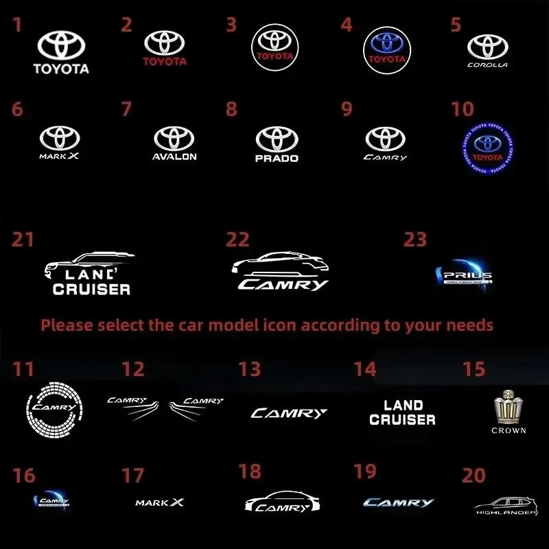 Car Door LED HD Welcome Courtesy Shadow Projector Lamp Logo Light For Toyota 12V 4-wheel N280 Highlander Kluge Car Accessories