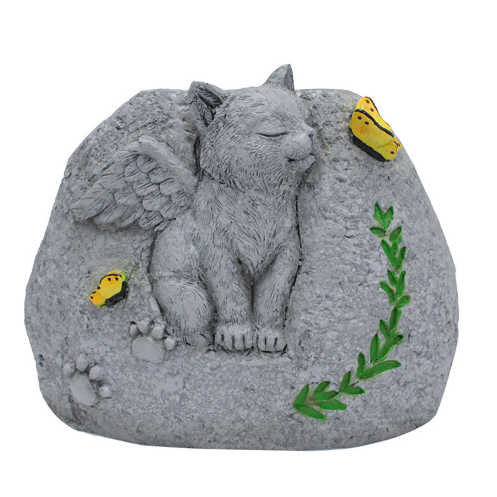 Innovative Angel Cat Succulent Small Planter Pet Memorial Garden Animal Tombstone Sacrificial Stone Ornament