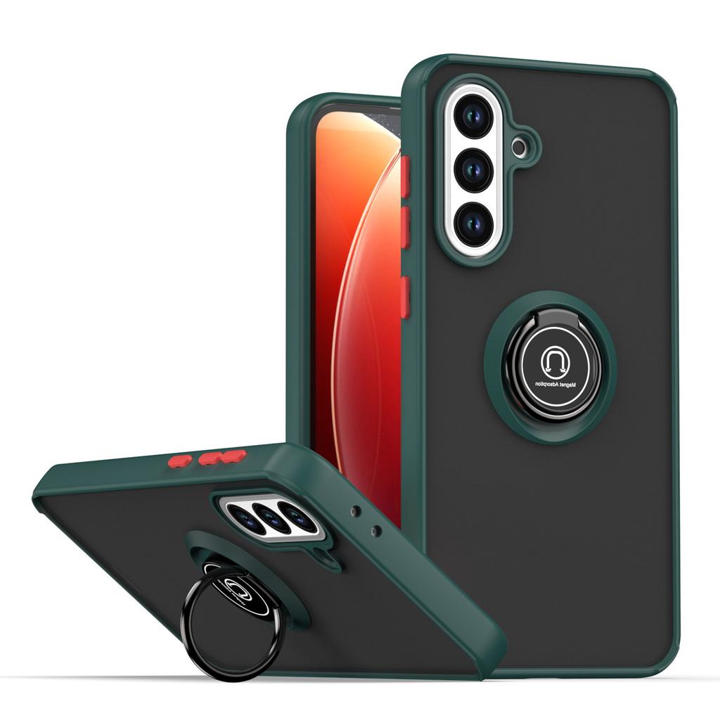 Armor Matte Case For Samsung Galaxy A56 A36 A26 A16 A06 A55 A35 A25 A15 A05 A05S M54 M34 Magnetic Ring Stand Shockproof Cover