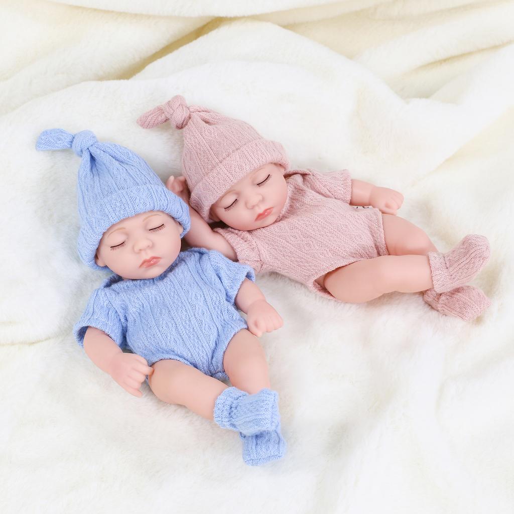 19cm Soft Silicone Doll Baby Girl Doll 3-D Life Like Doll Educational Reborn Collectable Doll Child Parenting Game Toy