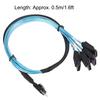 12Gbps SFF‑8654 to 4 x Satas  Cable 38p Server Data Transmission Cable Connecting Line  Computer