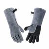1 Pair Forge Welding Gloves High Temperature Resistant Cowhide BBQ Gloves Cooking Gloves for