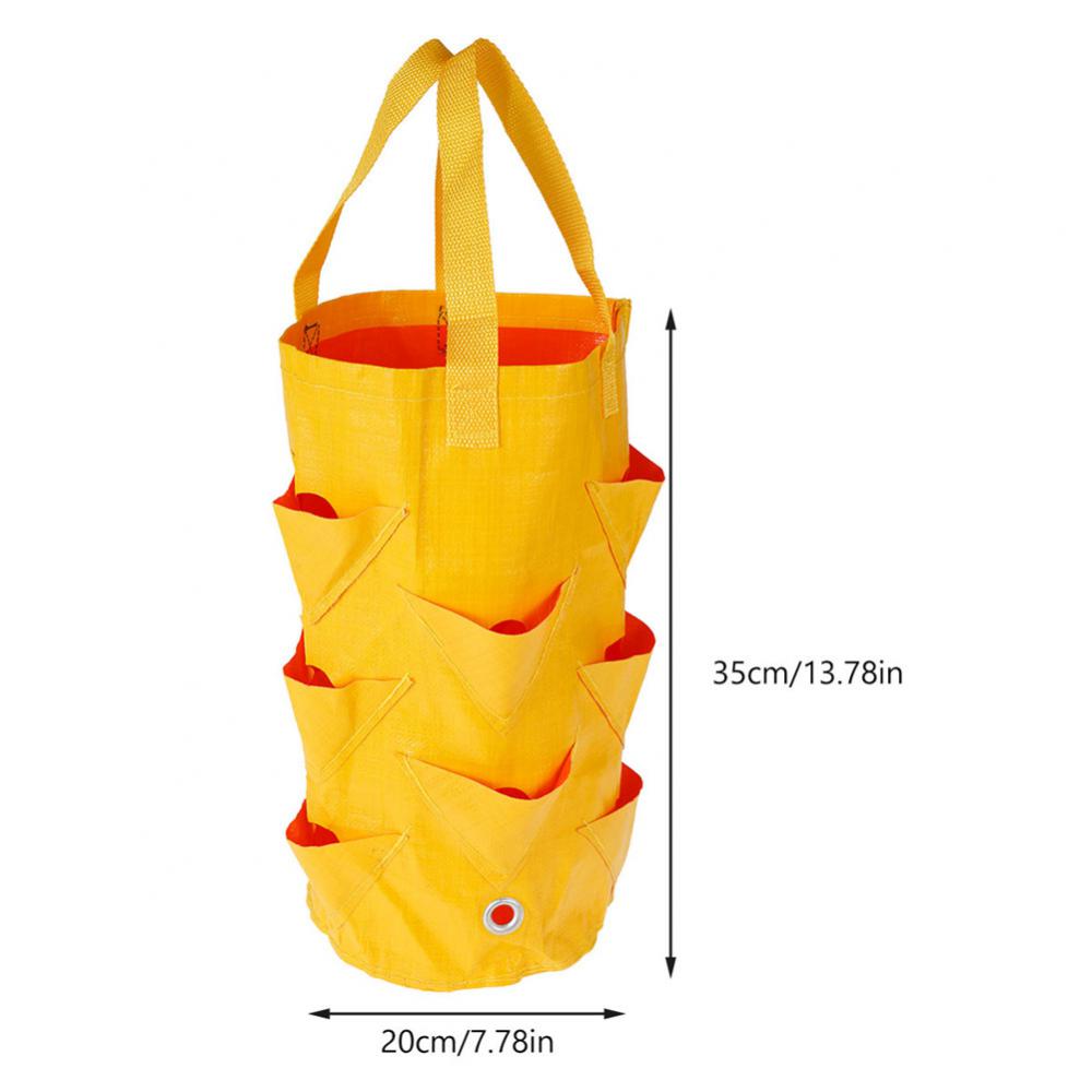 3/2/1PCS 3 Gallon Strawberry Planting Bag PE10 Mouth Flower Planter Pouch Color Hanging Fruit Plant Pot Gardening Seedling Hanging Bag