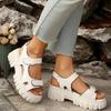 Fashion Women Sandals Plus Size Solid Color Platform Shoes Women Fashion Back Strap Open Toe Sandals Woman Summer Thick Bottom Sandalias