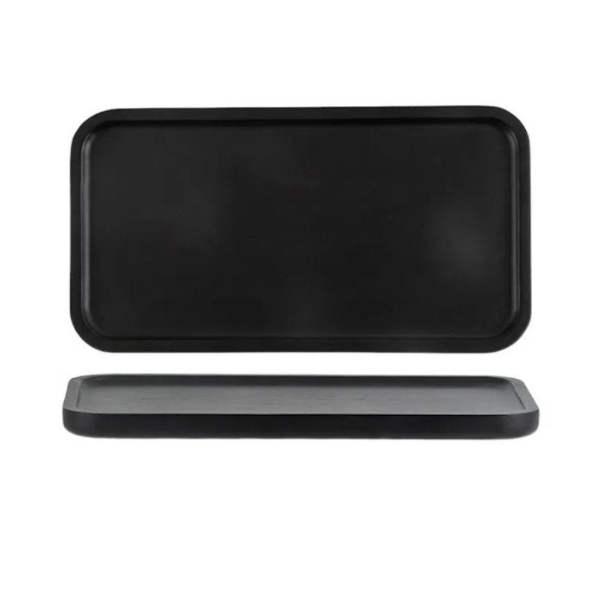 Solid Wood Black Walnut Tea Tray Household Kitchen Serving Platter  Kitchen Supplies