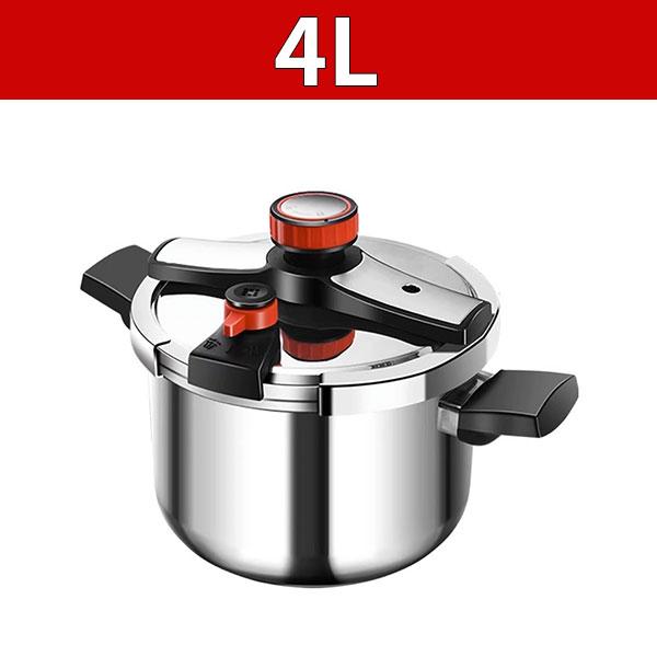 

304 Stainless Steel Cooking Pressure Pot 4/6L Kitchen Pressure Cooker Explosion Proof Cookware Induction Gas Stovetop Compatible