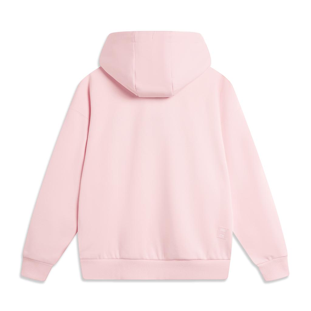 Li Ning X League Of Legends Poro Collaboration Hooded Loose Fleece Long Sleeve Sweatshirt Unisex Sweatshirt Light-Pink AWDTE93-3
