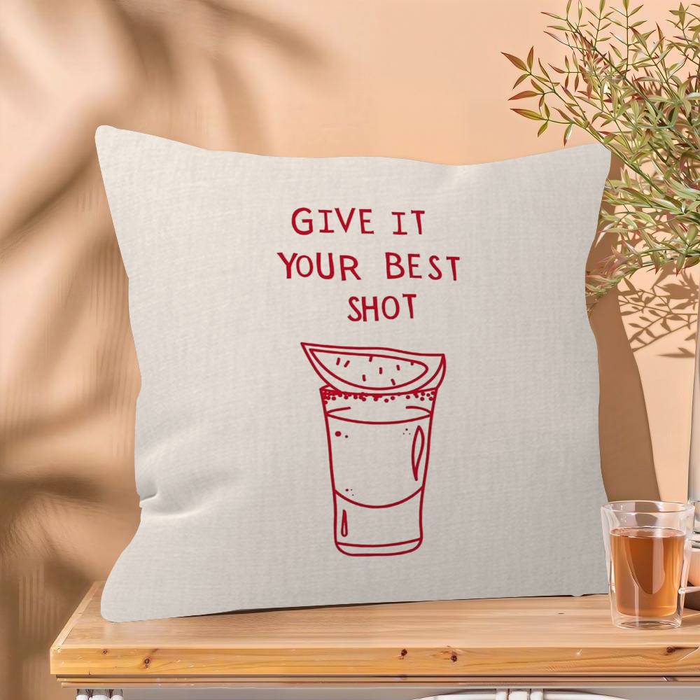 Humorous Slogan Nice Bum Cartoon Prints Pillow Cover Design Cushion Cover Decor Holiday Decorati