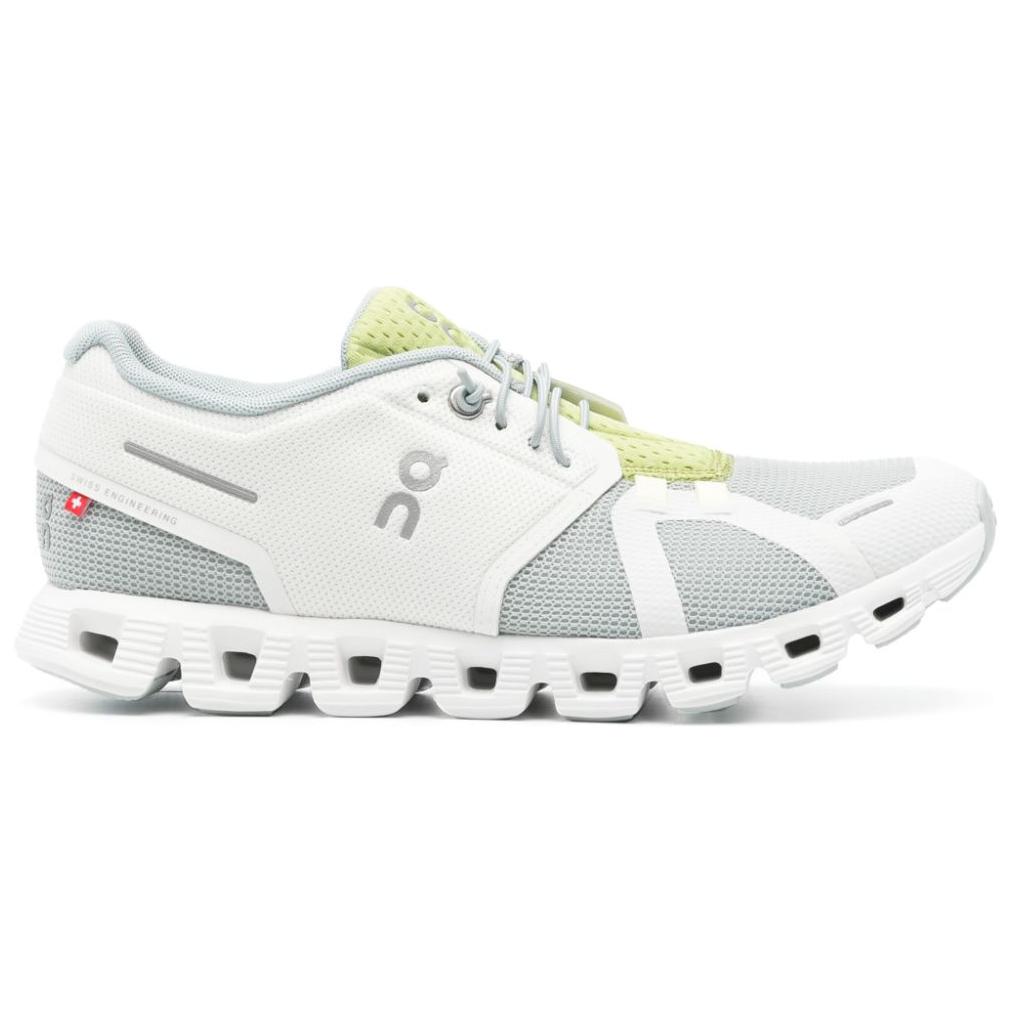 On Cloud 5 Push Rutschfest Abriebfest Niedrig geschnitten Freizeit Laufschuhe Damen Grau Weiß 69-97999
