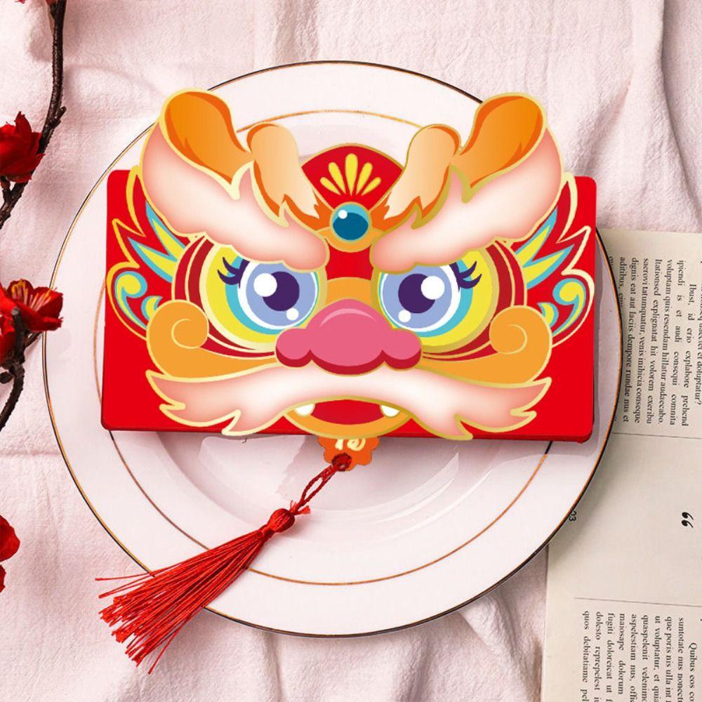 Dragon Chinese Red Envelope Paper Money Pocket Hong Bao Folding Red Envelopes  Chidren Gifts