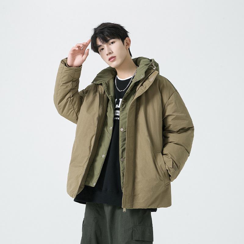 

Пуховик мужской зимняя ветровка на утином пуху для улицы мужская и женская рабочая одежда утолщенная повседневная куртка в корейском стиле мужская одежда 4XL