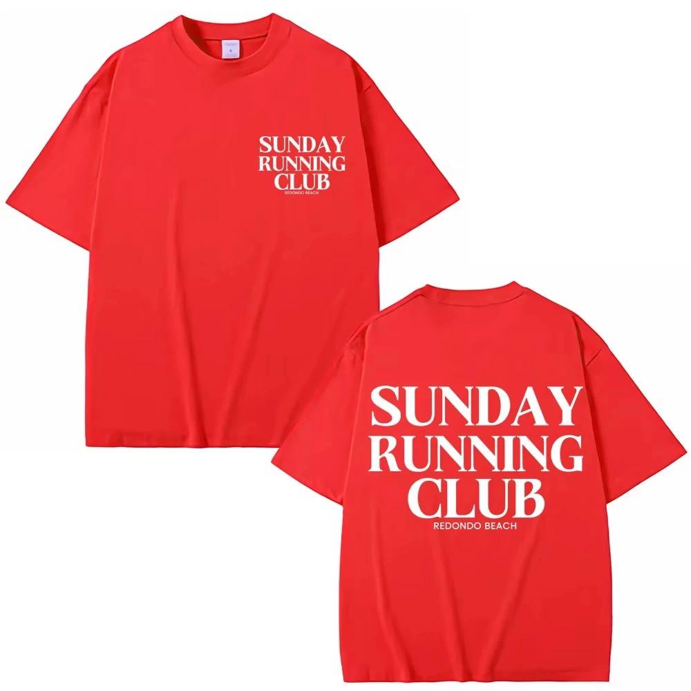 2026 New Sunday Running Club Graphic T Shirts Men Women Sport Fashion Short Sleeve Cotton Casual Summer T Shirt Streetwear
