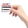 120pcs/roll Oil Change Maintenance Service Reminder Stickers Window Sticker PET Adhesive Labels Car Sticker "NEXT SERVICE DUE"