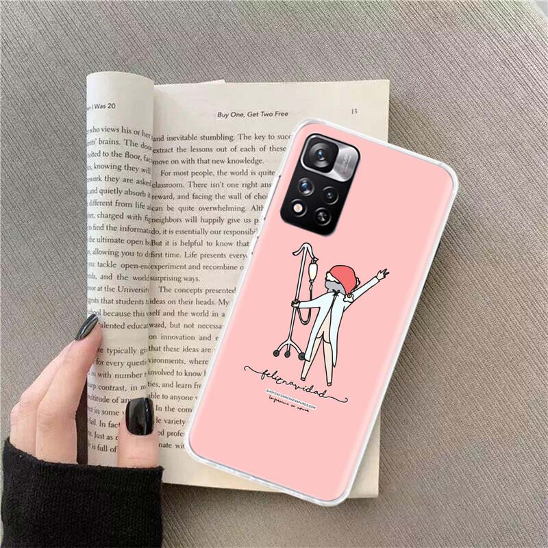 Cartoon Medicine Doctor Nurse Phone Case For Xiaomi Poco F7 Pro Mi 14 Ultra 9T 12T 11T 13 15 Pro 12 11i Clear 12X 10T 11 10 Lite