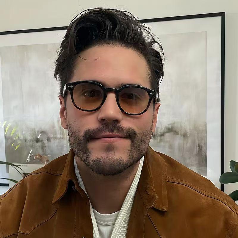 Retro Round Sunglasses Men Women Fashion Small Unisex Sun Glasses  Vintage Classic Driving Shades Luxury Rivet Square Eyeglasses