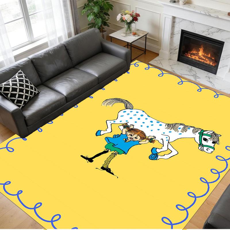 Crystal Velvet Rug Soft Non Slip Indoor Floor Mat Home DecorPippi Longstocking