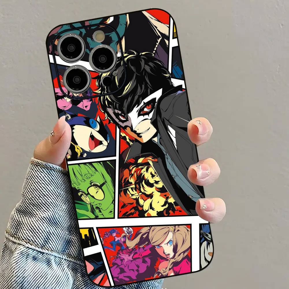 P-Persona 5 COOL Anime Phone Case For iPhone 16 15 14 13 12 11 PRO MAX PLUS Mini TPU Soft to Skin-friendly case