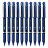 PENTEL EnerGel Euro Gel Ink Pen 0.7mm Blue BL27-C, Set of 10
