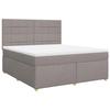 VidaXL Slat Bed Base with Mattress Taupe 180x200 Cm Fabric 3291363