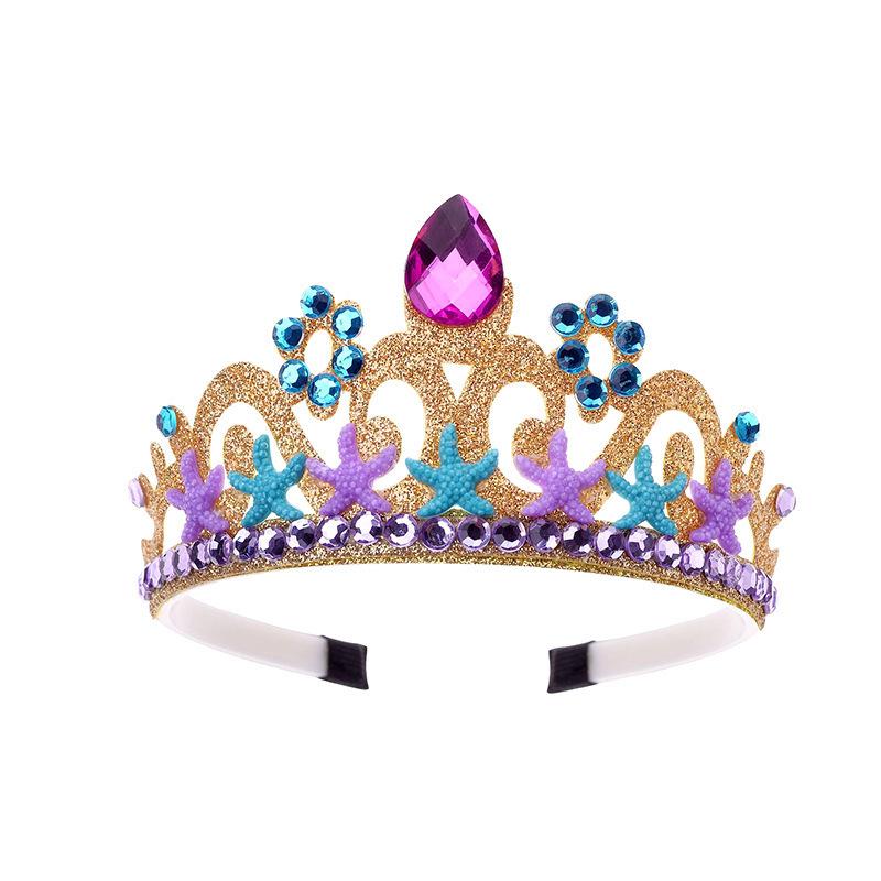 Children'S Princess Crown Accessories Necklace Set Bag Accessories Mermaid Generation Children'S Birthday Gift Jewelry