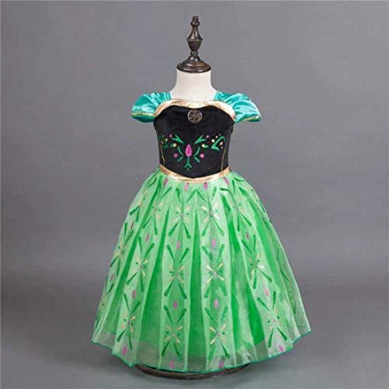 New Clothes Frozen Elsa Princess Kids Dress Costume Fancy Dress Outfit Gift for Girls (130cm)