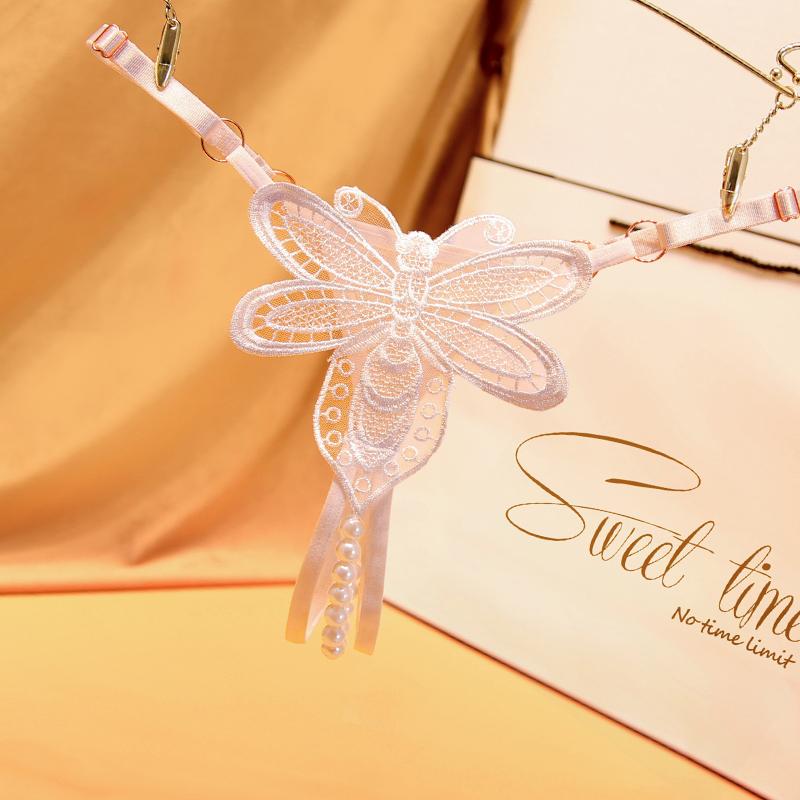 Stickerei Blume Perle Massage Höschen Sexy Dessous Sex Tangas Damen Offener Schritt Spitze T-back Unterwäsche