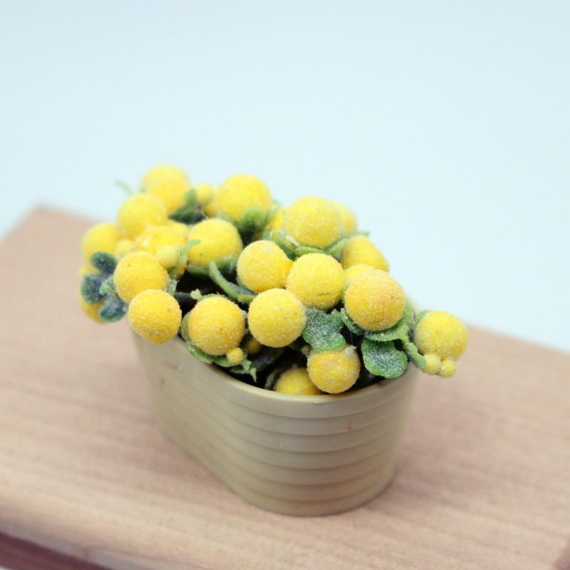 1/12 Dollhouse Simulation Flower Plant Potted Dollhouse Mini Home Decoration Dolls House Micro Landscape Plant Accessories