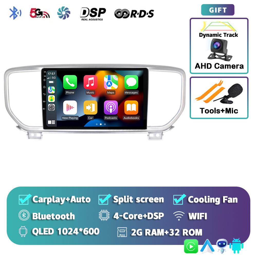 

Android 14 Carplay Автомагнитола для Kia Sportage 4 QL 2018 2019 2020 2021 2022 Мультимедийный GPS-плеер Стерео видео WIFI+4G DSP