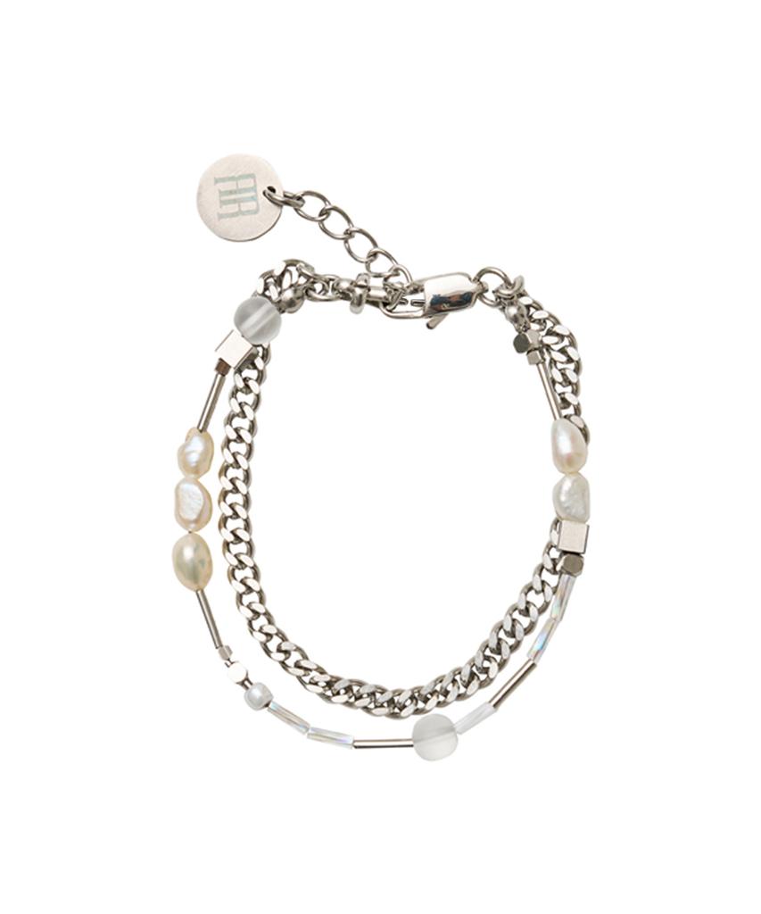 Rad Fiction Letto Multi Beads Chain Bracelet / Vanilla Pearl
