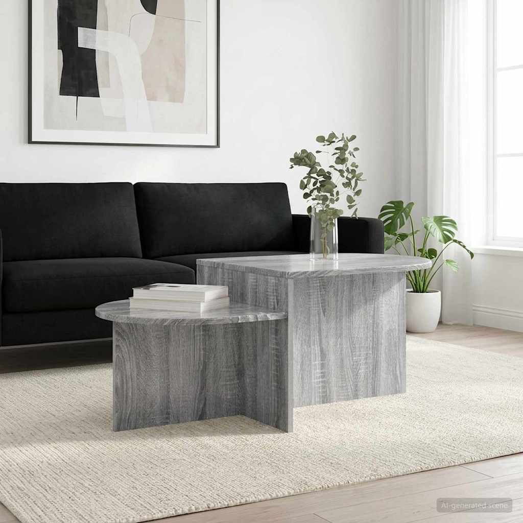 Coffee Table Grey Sonoma 100 x 50 x 40 cm Particleboard