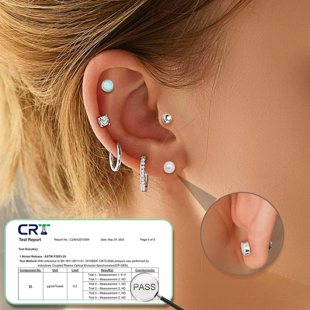 Gold Earrings for Women Trendy,14K Gold Stud Earrings Dainty Earrings Simple Minimalist Cubic Zirconia Diamond Gold Earrings Hypoallergenic Earring