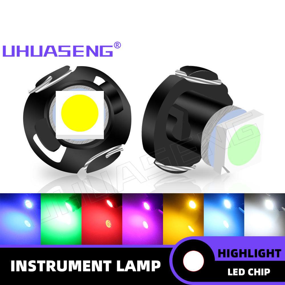 UHUASENG 6PCS T3 T4.2 T4.7 T4 Bulb Instrument Meter Led Dashboard Car Neo Wedge Switch Radio Warning Indicator Panel Lamp Lights License Plate Lights