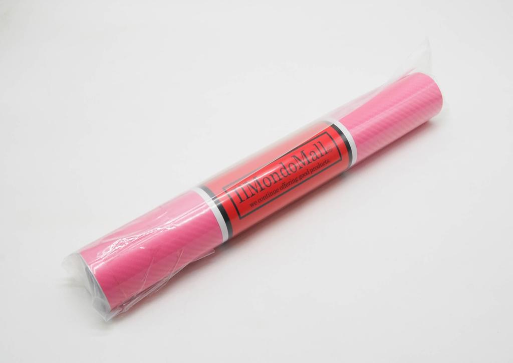 IlMondoMall Carbon Fiber 4D Carbon Fiber Look Car Wrapping Cutting Sheet X Sheet, Sheet, (152 35cm, Pink)