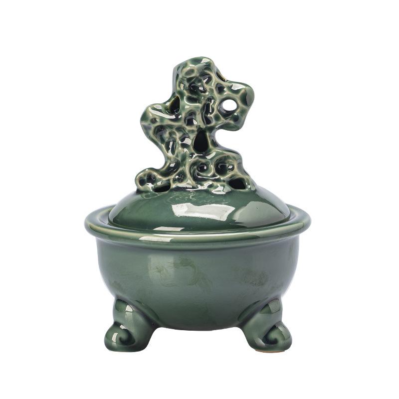 Taihu Disk Incense Burner Household Ceramic Sandalwood Incense Burner Creative Tea Ceremony Desktop Ornaments Home Decoration