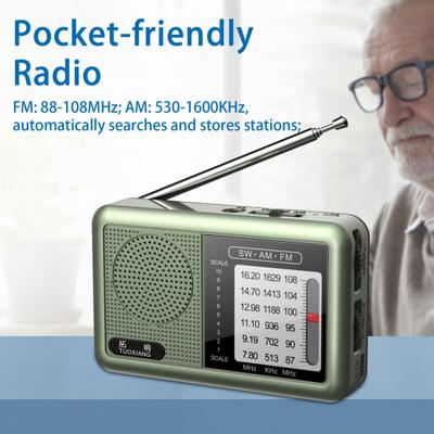 Portable Radio Sturdy Construction Easy To Use Compact Design Small Battery Operated Rechargeable FM/AM Radio