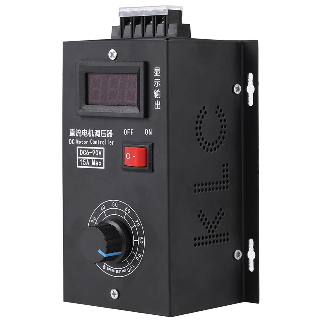 Universal 6V ‑ 90V PWM Direct Current Motor Speed Control PLC 15A Governor Volt Display