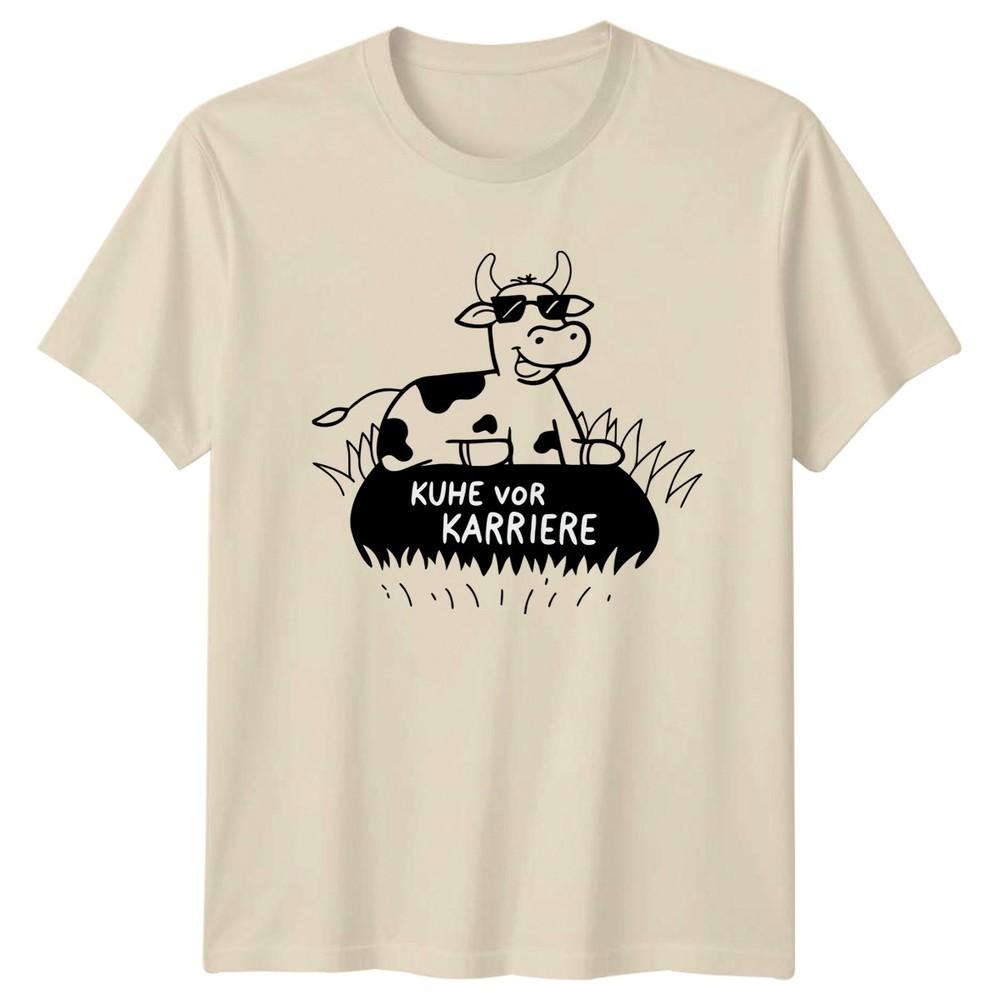 Kuhe Vor Karriere TShirt Cow Lover Farming Birthday Gift For Him And Her
