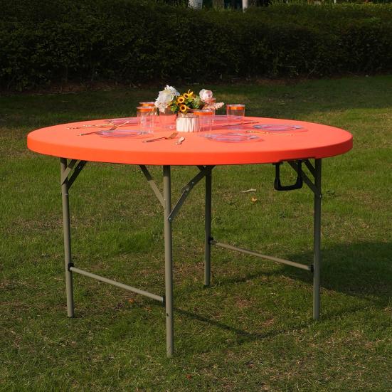 Elastic Round Table Cover Wrinkle-Resistant Fabric Universal Protection Indoor Outdoor