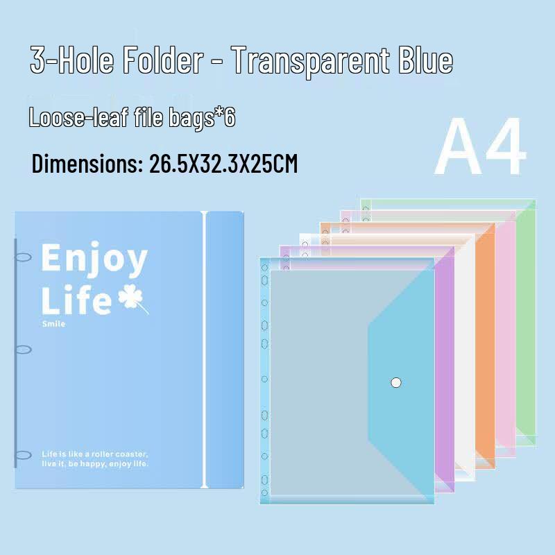 A4 Transparent Loose-Leaf File Folder