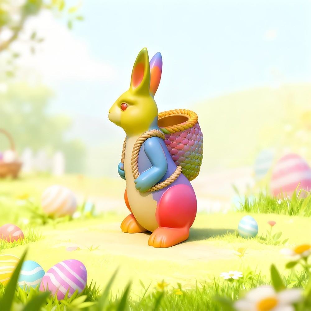 Novelty Silicone Easter Bunny Mold DIY 3D Baking Mold Craft Mold Rabbit Candle Mold for Plaster Aromatherapy