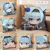 Eula Cute Cute Genshin Impact Cushion Cover Silky Short Plush Invisible Zipper Dustproof Sofa Pillow Case For Home Decor