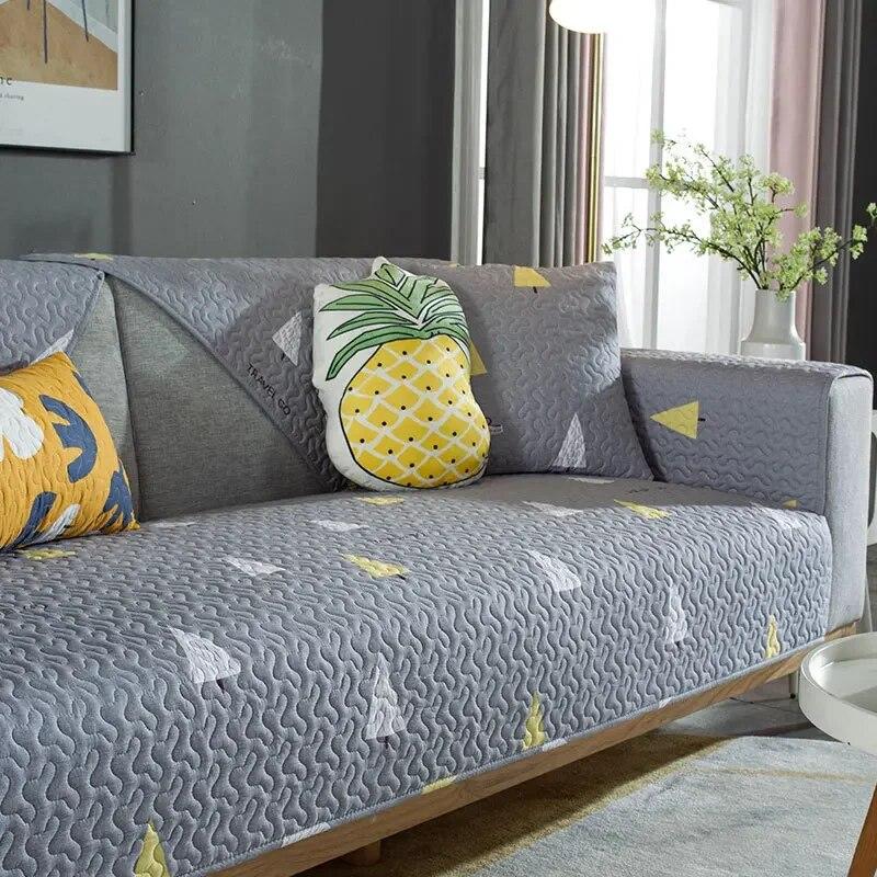 

Хлопковый чехол для дивана, подушка для четырех сезонов, универсальное полотенце для дивана, цветок, противоскользящий, против царапин, хлопковый чехол для дивана для гостиной 50x50cm 1pcs