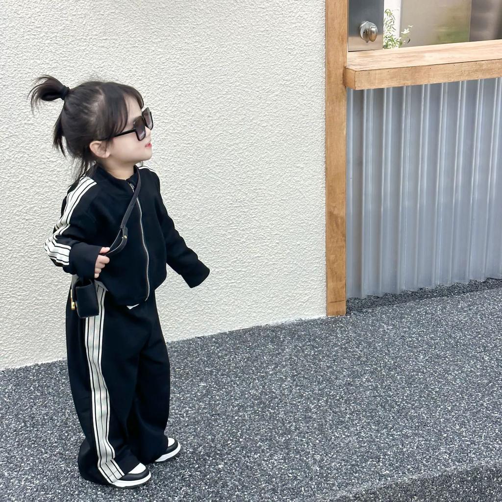 Mädchen Set Frühling und Herbst Koreanische Version Westlicher Stil Baby Mädchen Frühlingskleidung Sport und Freizeit Langärmeliges Zweiteiler Set Kinderkleidung