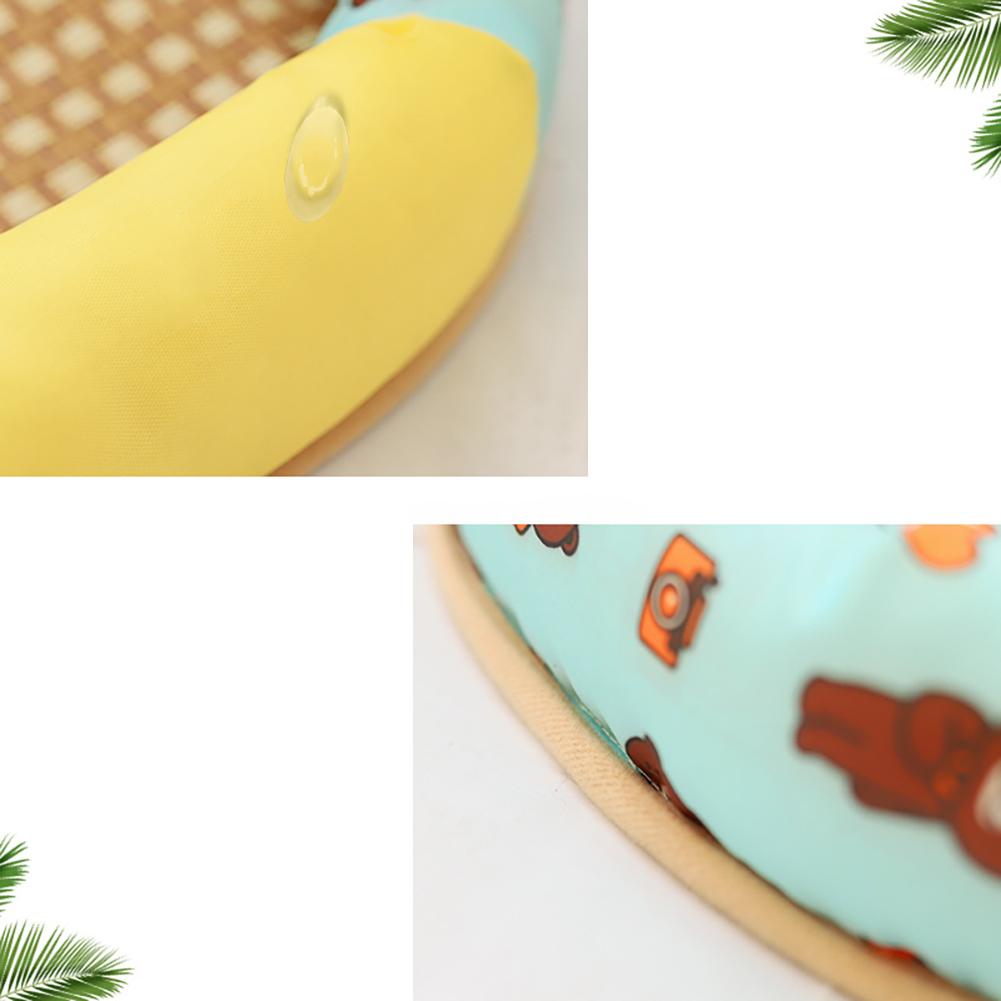 Pet Cool Mat With Oval Pillow Breathable Non-slip Summer Cooling Pad Bed Sleeping Mat Pet Blanket For Dogs Cats