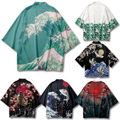 Sommer Casual Cardigan Japanischer Kimono Umhang Print