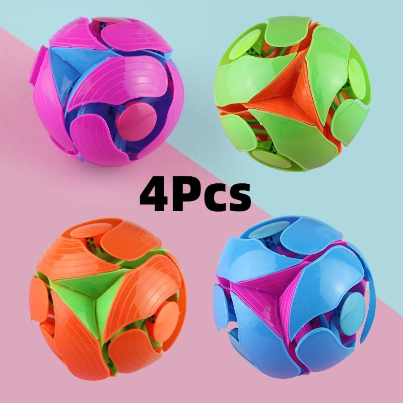 

Non-Toxic 4Pcs Color Changing Ball Toy Hand Throwing Stress Relief Cube Double Magic Color Sensory Decompression Balls For Kids Adults Toy