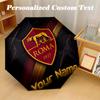 8 Rib Auto Folding Umbrella AS Roma Print Custom Name Text Portable Rain Gear