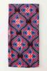 Red and Navy Blue Oriental Shawl with Geometric Pattern - 180X90